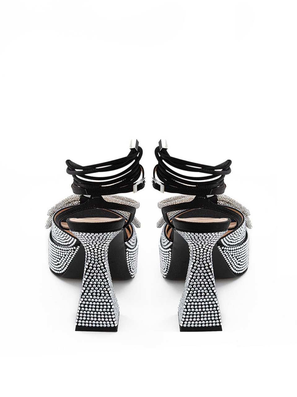 Mach & Mach pre Mach & Mach Heeled Sandals Black Divers