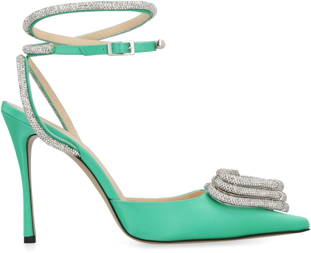 Mach & Mach pre Pumps satin slingback pumps Groen
