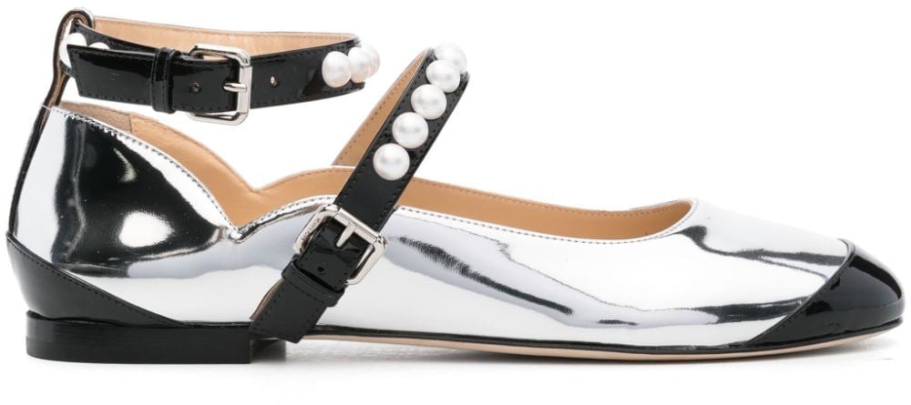 Mach & Mach pre Flat Shoes Silver Zilver
