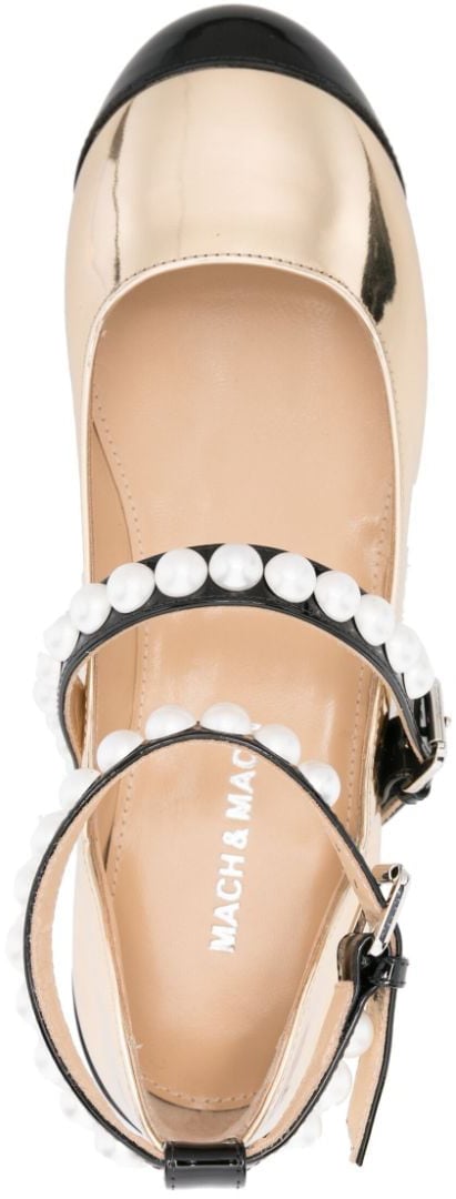 Mach & Mach pre Flat Shoes Golden Goud