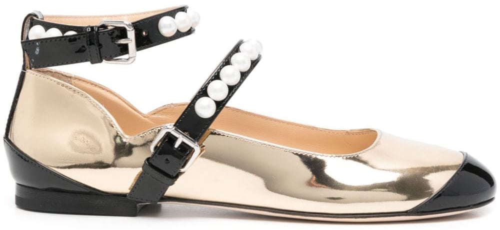 Mach & Mach pre Flat Shoes Golden Goud