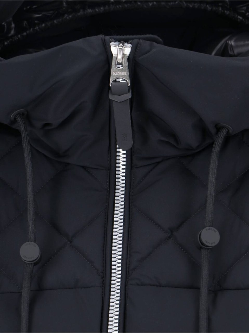 Mackage Adjustable Hood Quilted Down Jacket Zwart