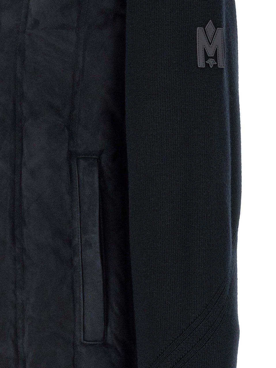 Mackage Blue Virgin Wool Full-Length Jacket Blauw