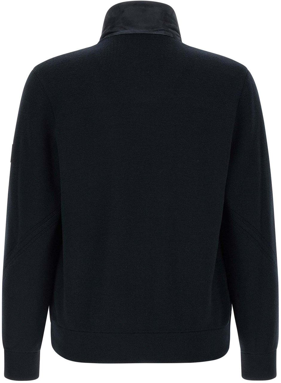 Mackage Blue Virgin Wool Full-Length Jacket Blauw