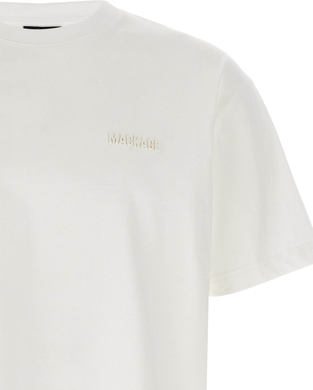 Mackage White Cotton T-Shirt Rood