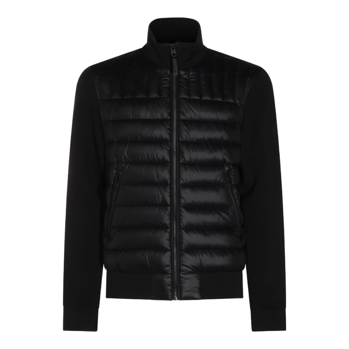 Mackage Quilted Padded Black Coat with High Collar Zwart