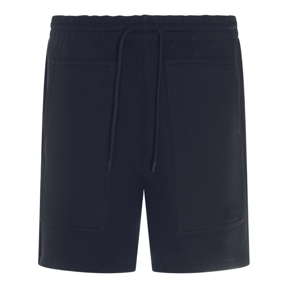 Mackage Minimalist Black Shorts with Elastic Waistband and Functional Pockets Zwart