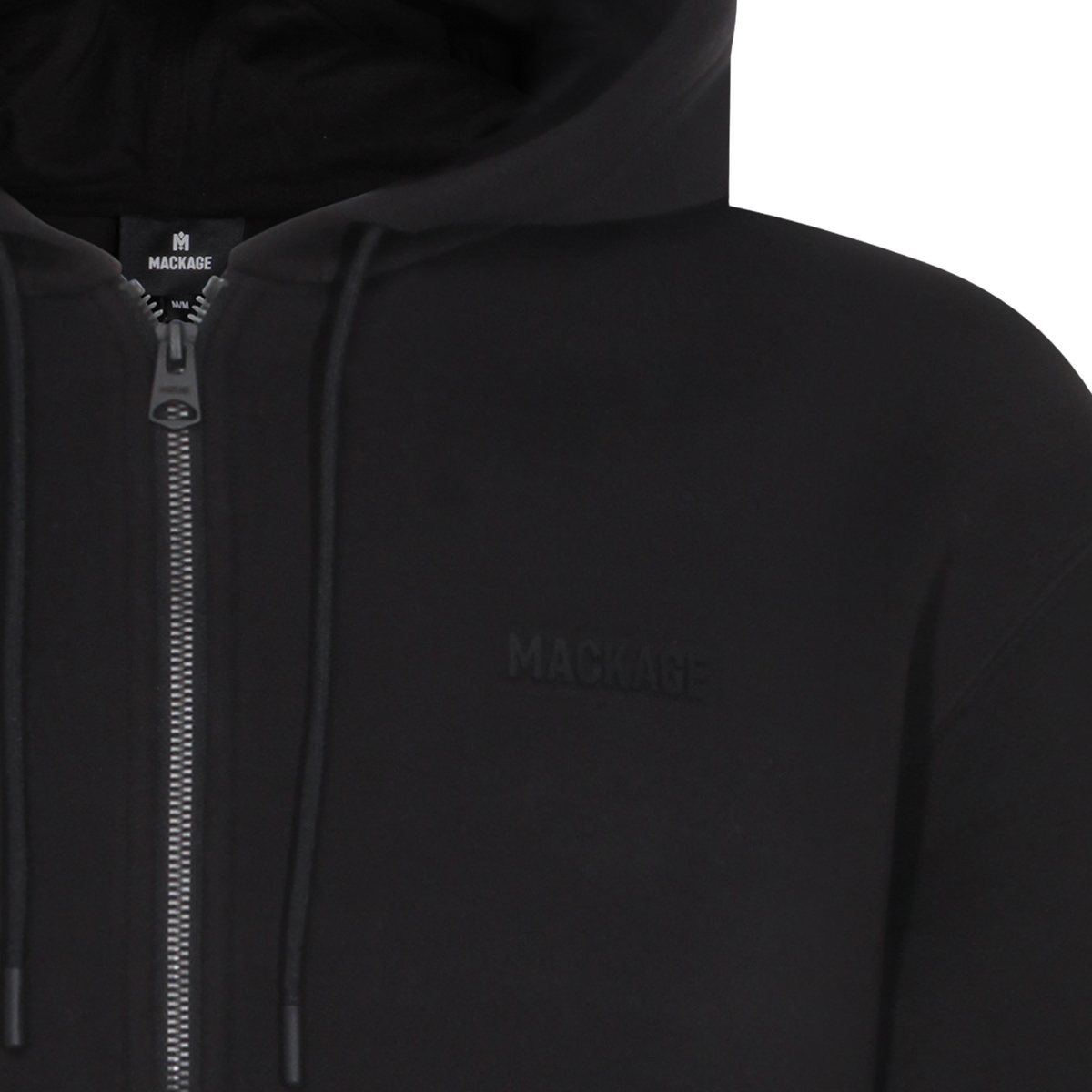 Mackage Classic Black Knit Hooded Sweatshirt Zwart