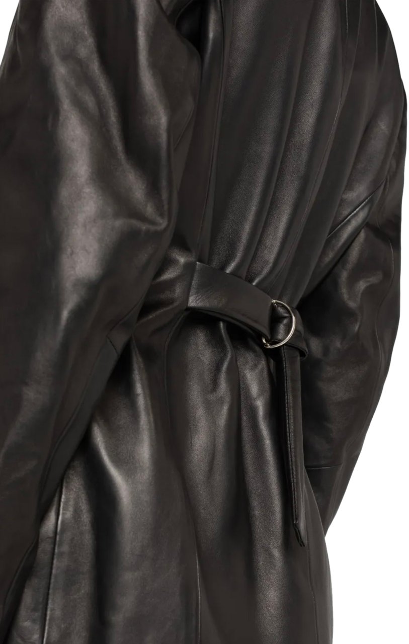 Magda Butrym Leather 01 Blazer Black Zwart