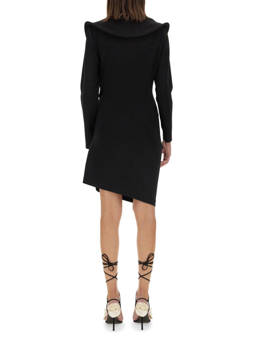 Magda Butrym Sculptural Mini Dress Zwart