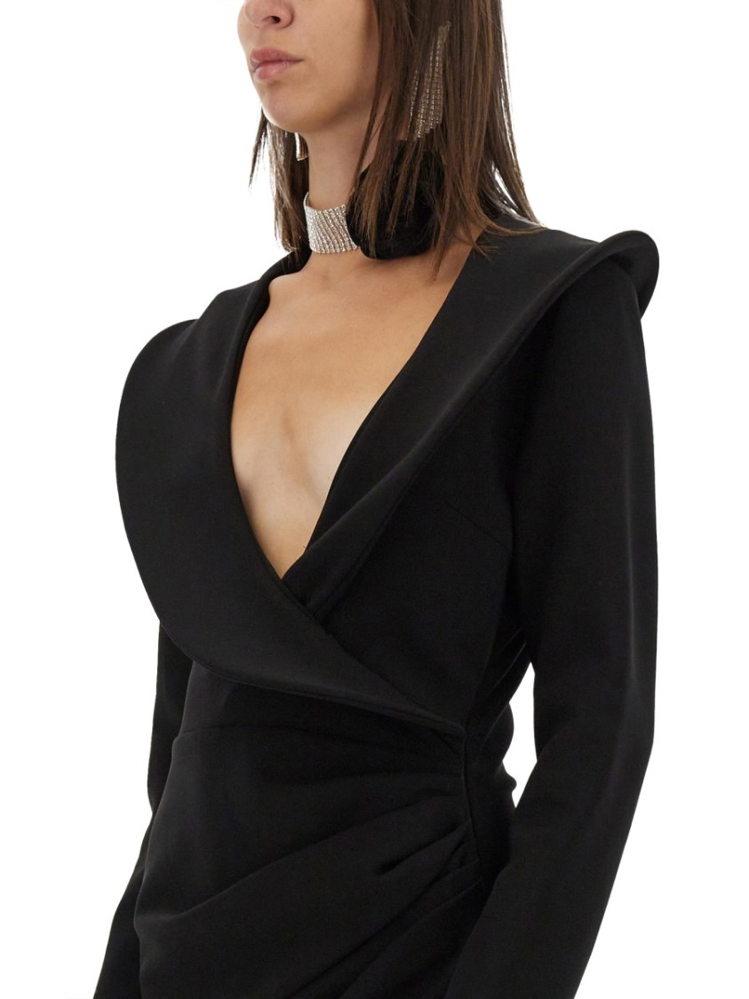 Magda Butrym Sculptural Mini Dress Zwart
