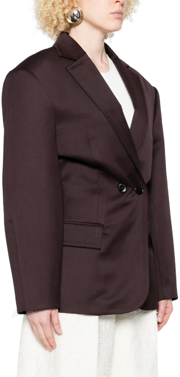 Magda Butrym Blazer Burgundy Rood