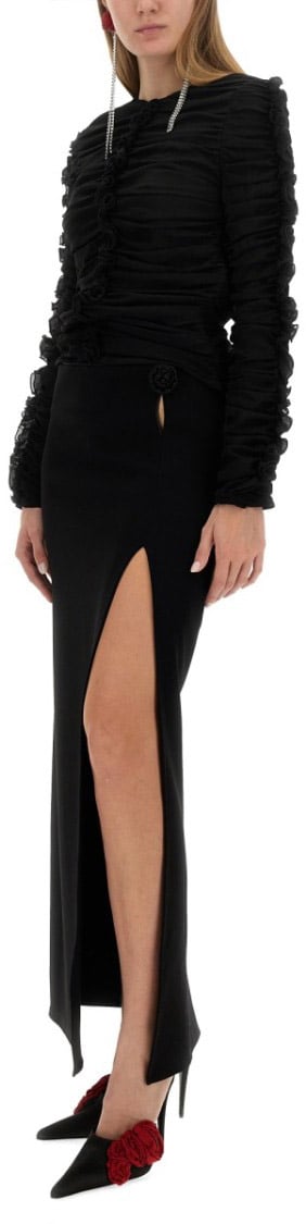 Magda Butrym Long Skirt Zwart