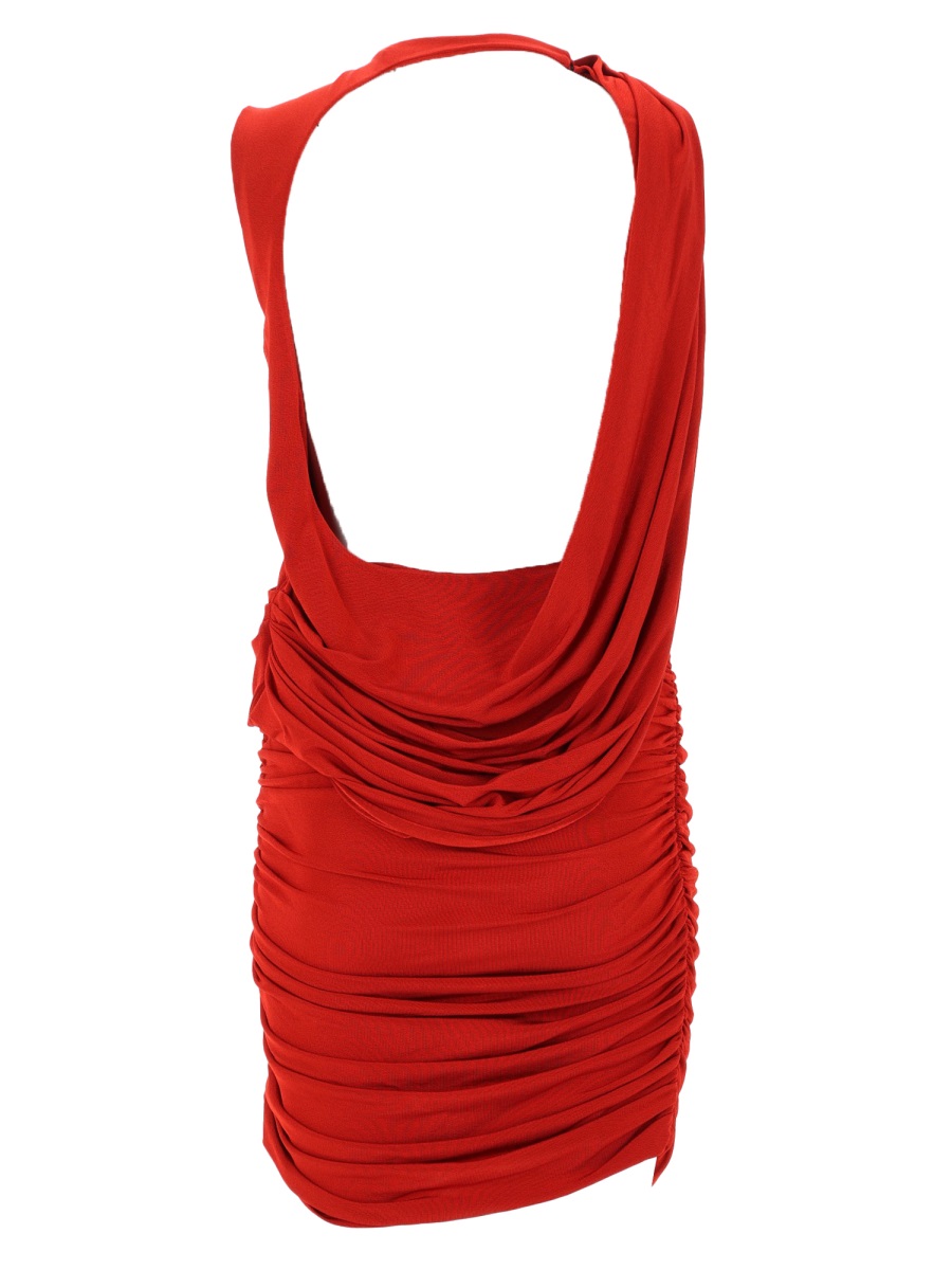 Magda Butrym Fitted Mini Dress Exquisite Draping Rood