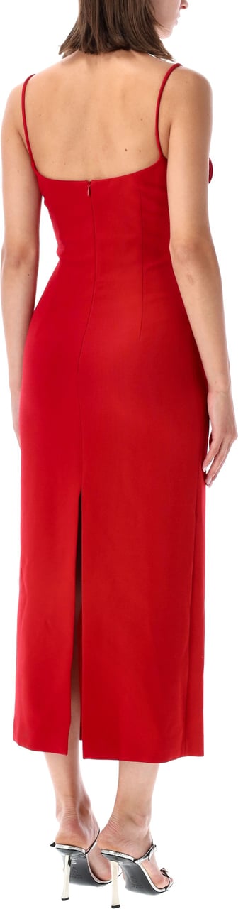 Magda Butrym Roses Red Dress Rosso Rood