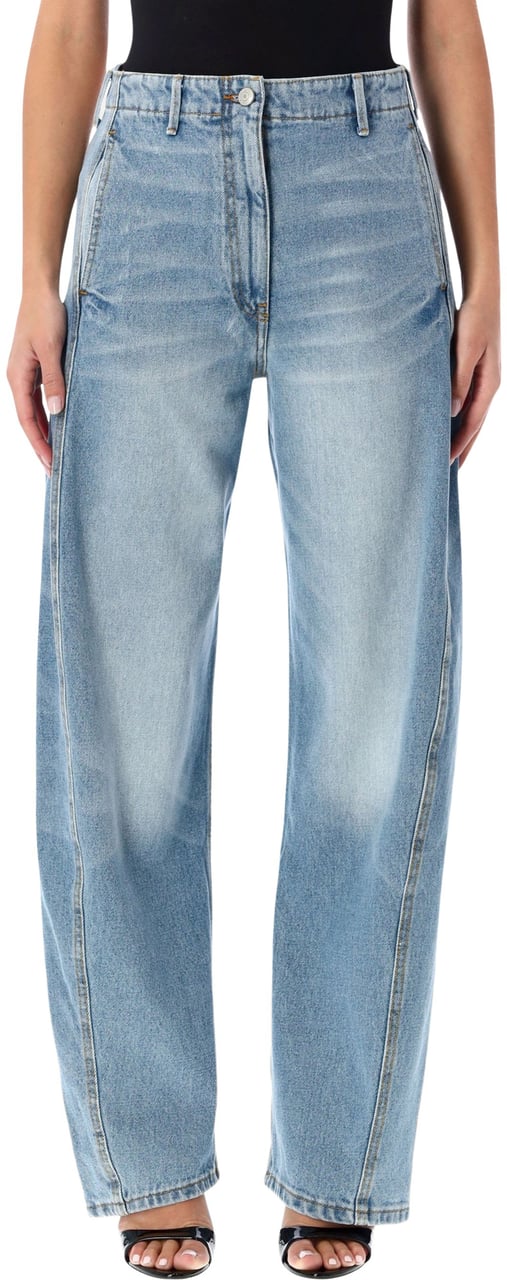 Magda Butrym Round Denim Blue Blauw