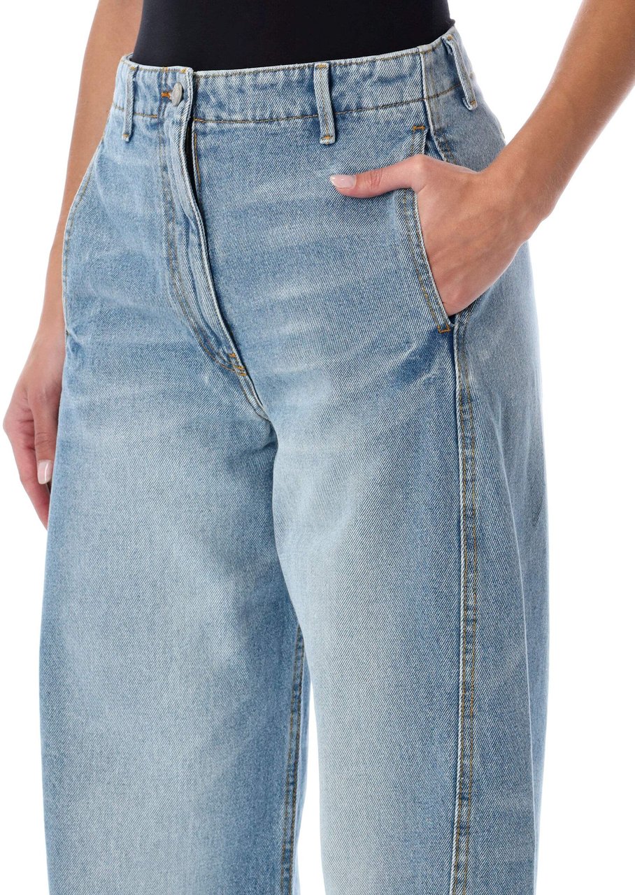 Magda Butrym Round Denim Blue Blauw