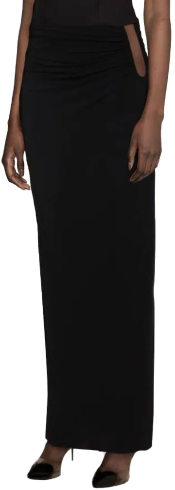 Magda Butrym Cut-out Maxi Skirt Black Zwart