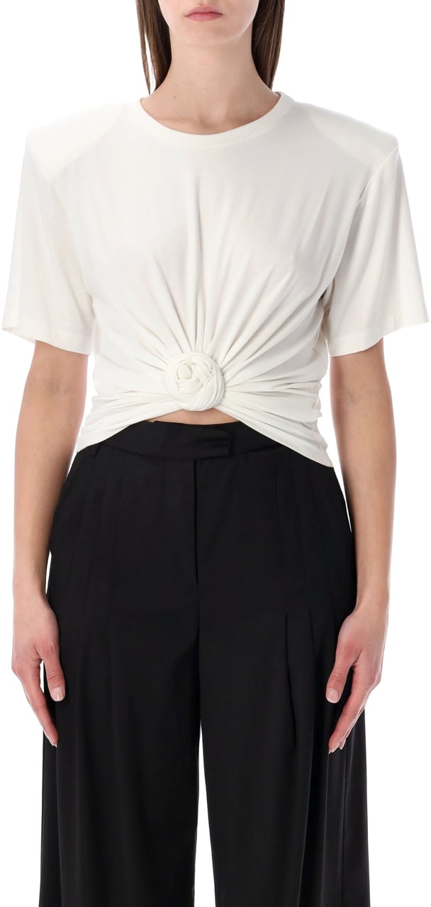 Magda Butrym Tshirt Rose Bianco Wit