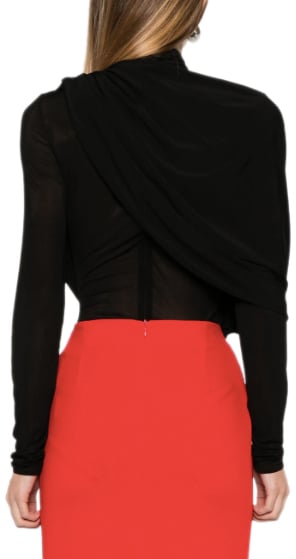 Magda Butrym Bodysuit 02 Black Zwart