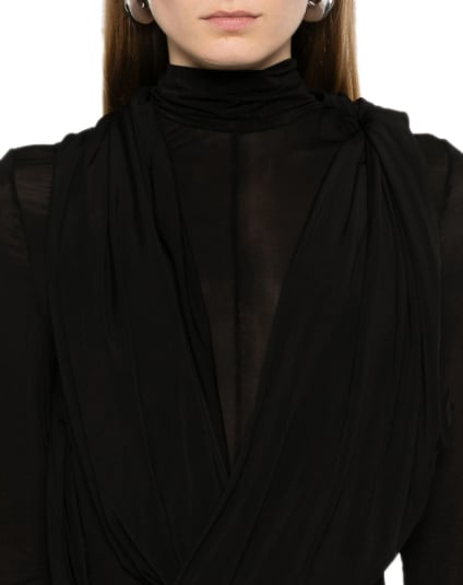 Magda Butrym Bodysuit 02 Black Zwart