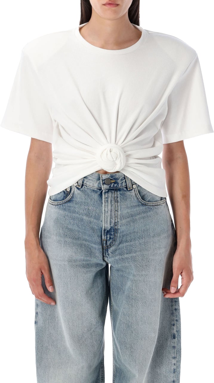 Magda Butrym Roses Ss Tshirt Bianco Wit