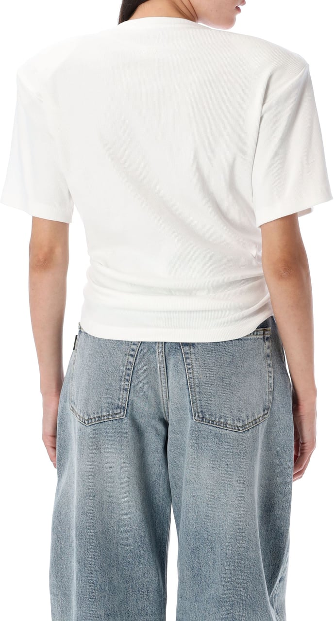 Magda Butrym Roses Ss Tshirt Bianco Wit