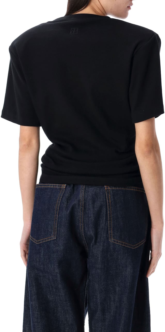 Magda Butrym Roses Ss Tshirt Nero Zwart