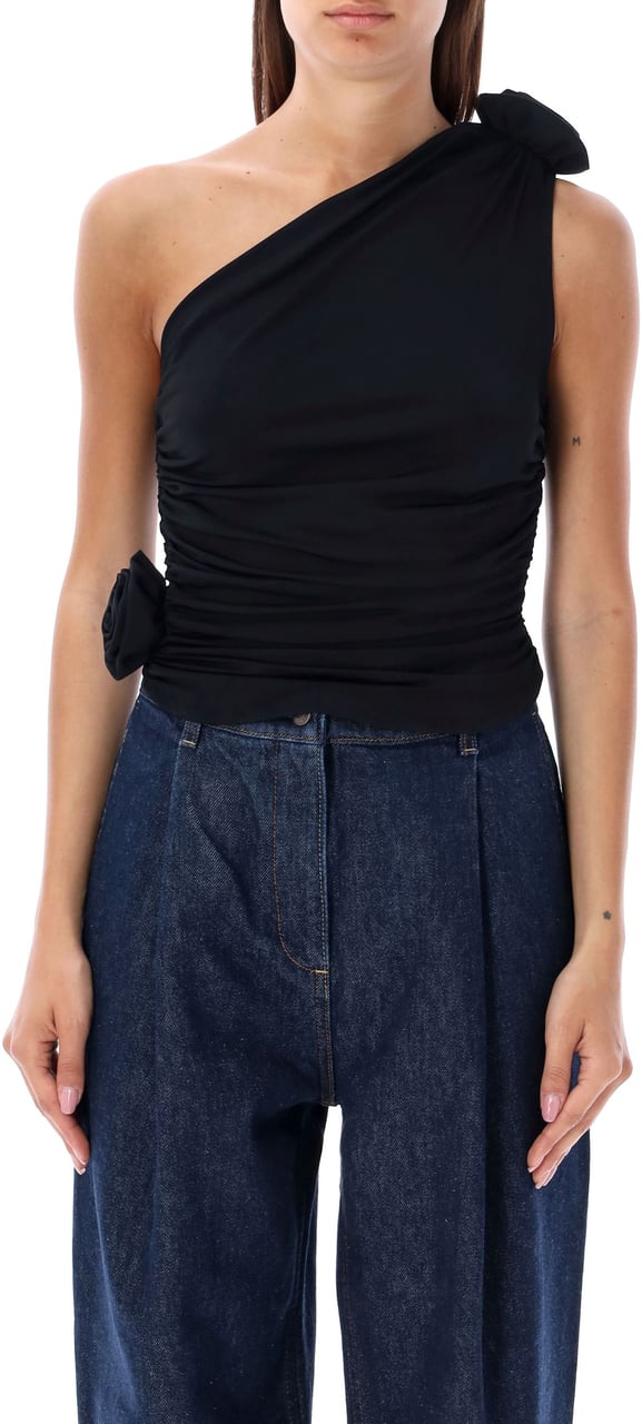 Magda Butrym Knot Top Nero Zwart