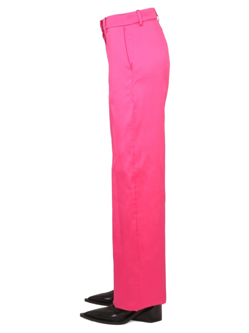 Magda Butrym High-Waisted Wide-Leg Pants With Fluid Silhouette Roze