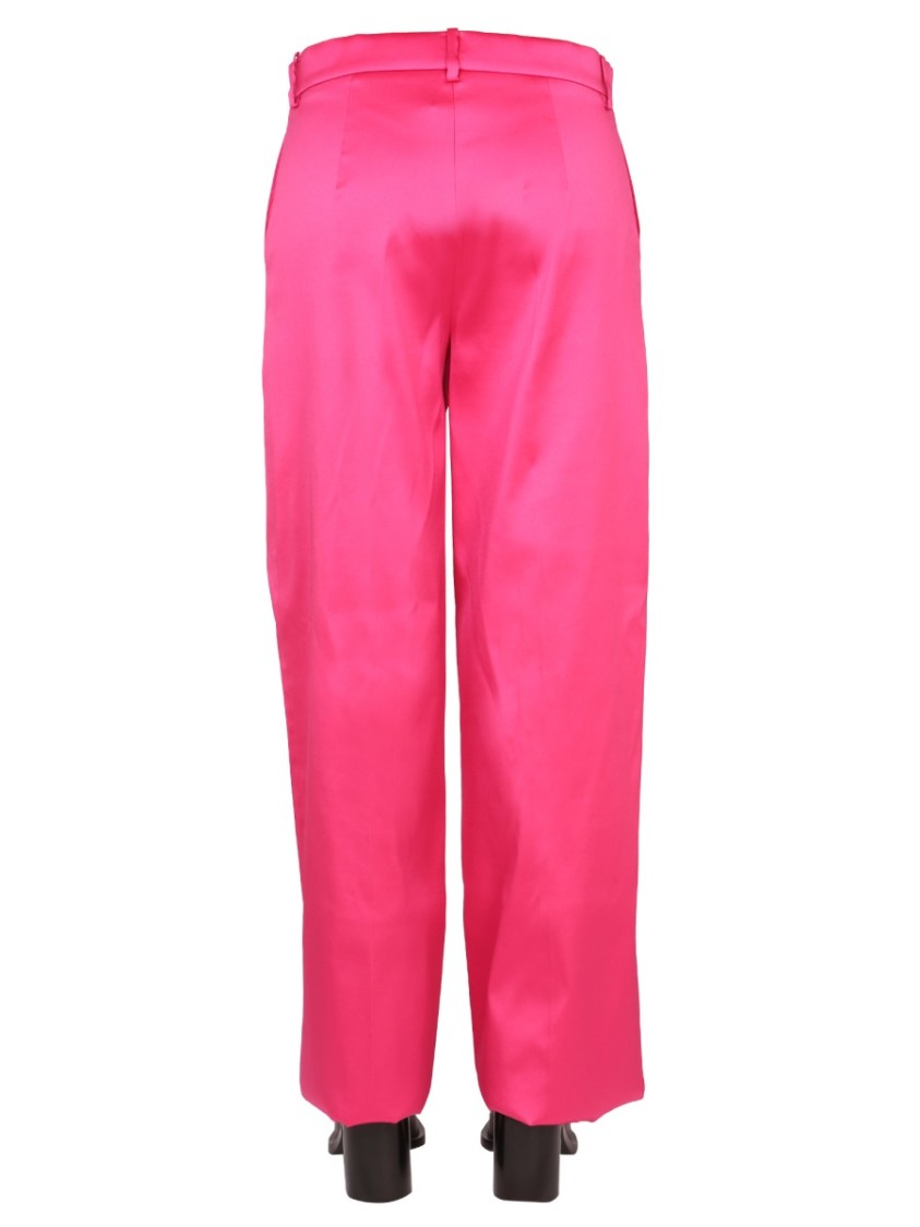 Magda Butrym High-Waisted Wide-Leg Pants With Fluid Silhouette Roze