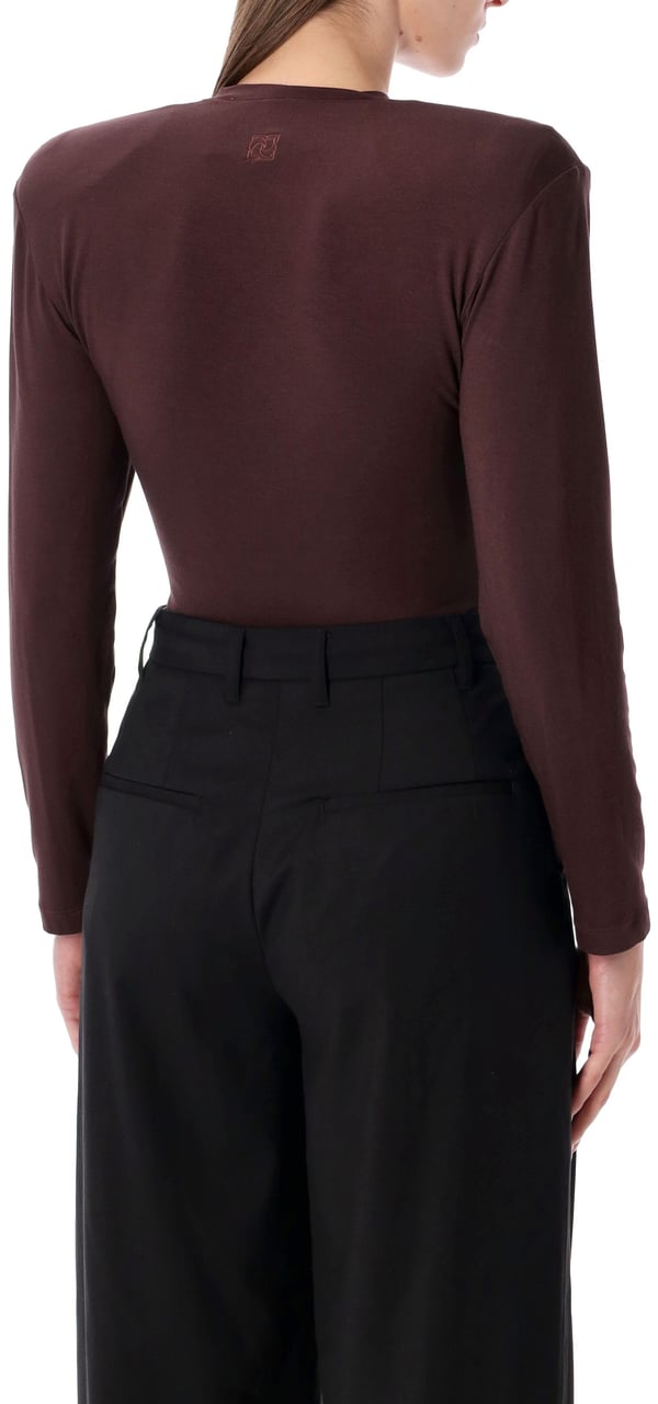 Magda Butrym Tee Body Long Sleeve Marrone Bruin
