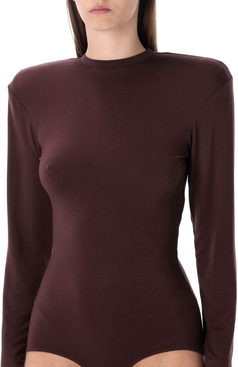 Magda Butrym Tee Body Long Sleeve Marrone Bruin