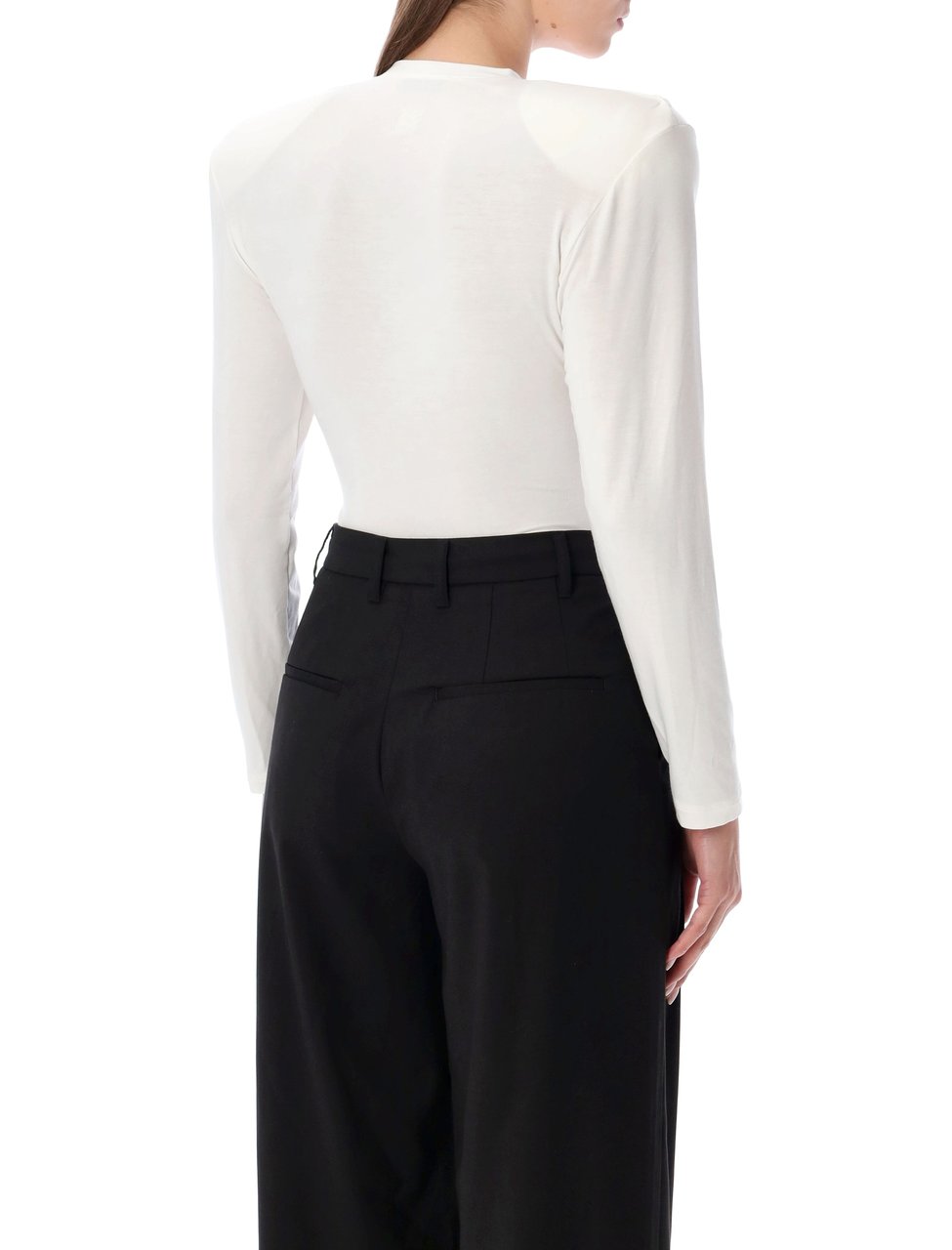 Magda Butrym Magda Butrym cream jersey bodysuit Beige