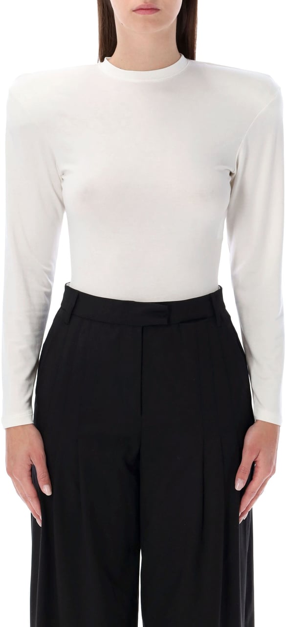 Magda Butrym Magda Butrym cream jersey bodysuit Beige