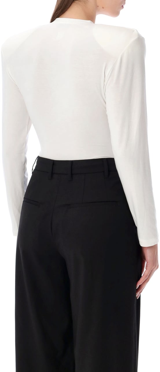 Magda Butrym Tee Body Long Sleeve Bianco Wit