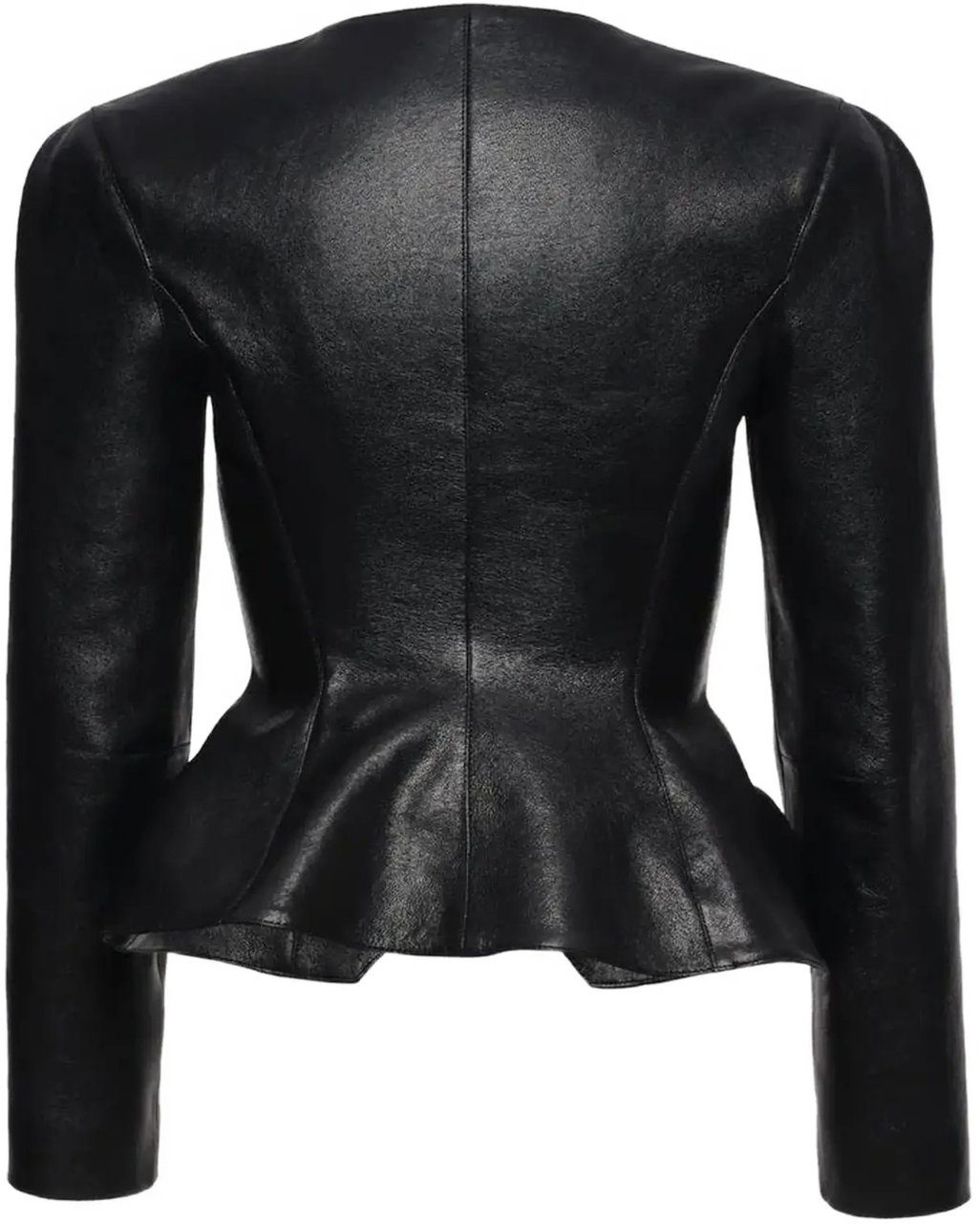 Magda Butrym Leather 24 Blazer Black Zwart