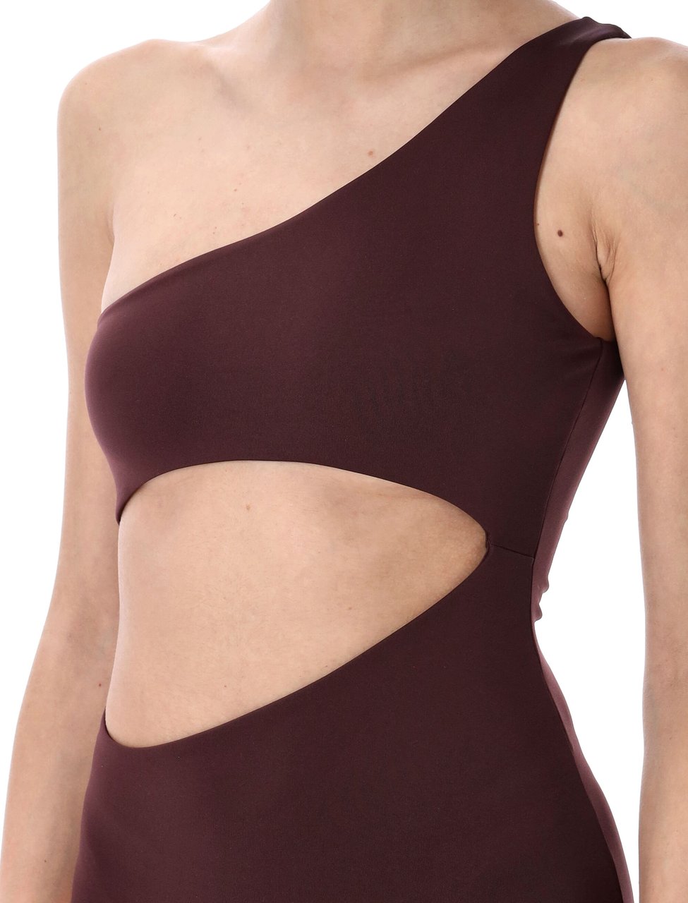 Magda Butrym One Shoulder Intero Rose Marrone Bruin