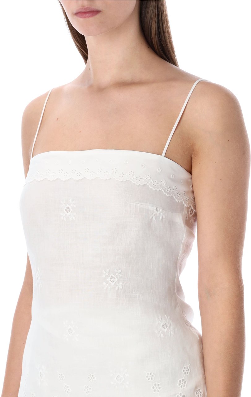 Magda Butrym Top Cotton Broiderie Bianco Wit