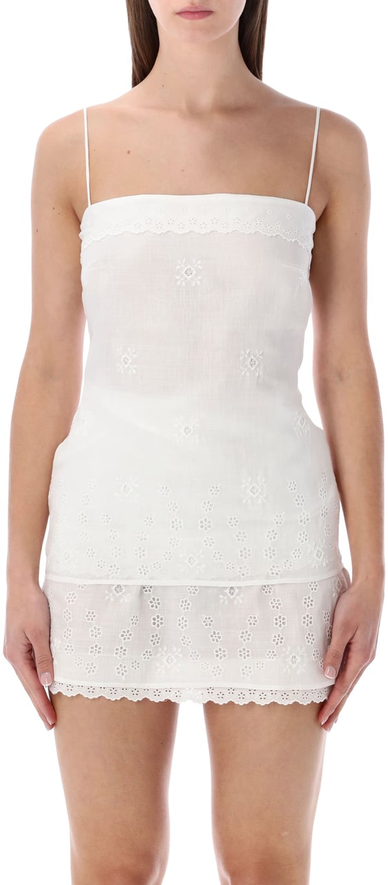 Magda Butrym Top Cotton Broiderie Bianco Wit