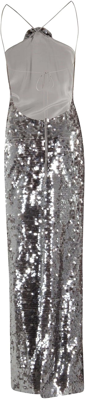 Magda Butrym Grey Sequin Long Dress Grijs