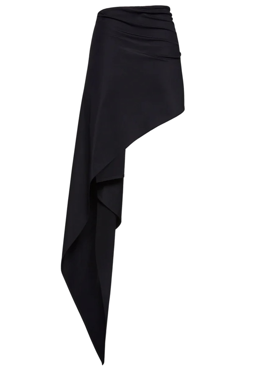 Magda Butrym Neutrals Swim High Waist Asymmetrical Skirt Zwart