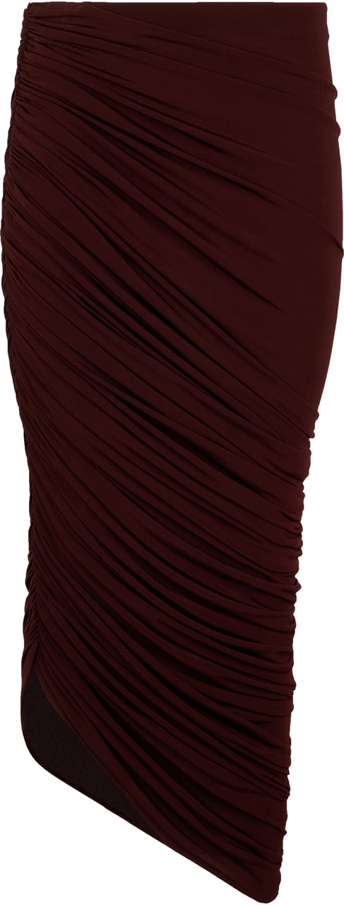 Magda Butrym Gonna midi asymmetric Rood