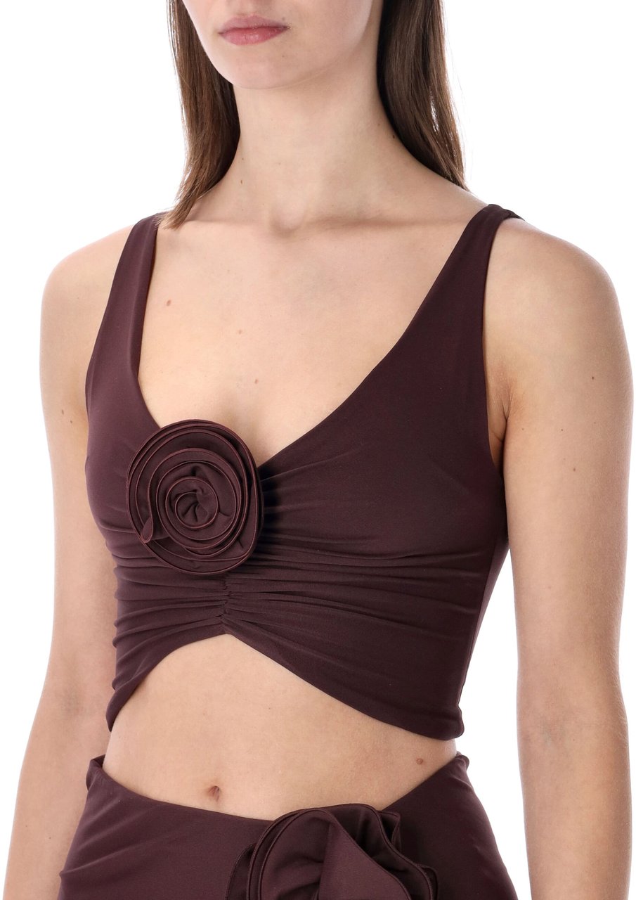 Magda Butrym Top Rose Swim Viola Paars