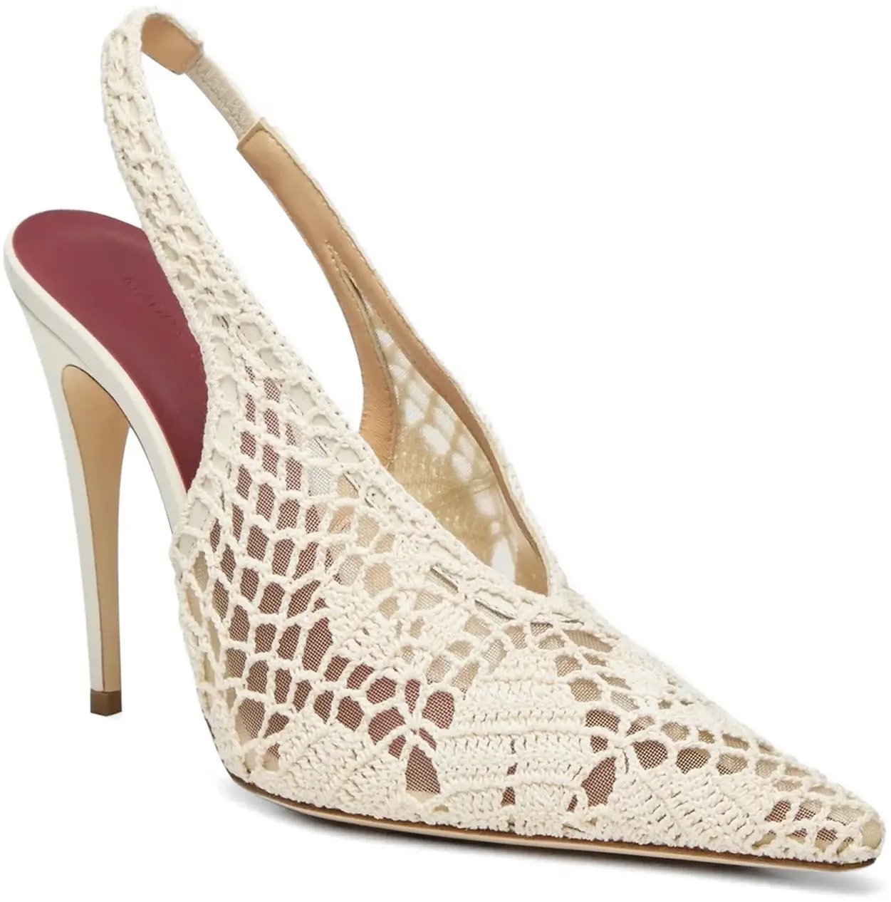 Magda Butrym Slingback Crochet Cream Divers