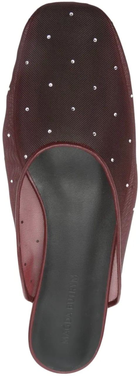 Magda Butrym Mule Flats Burgundy Rood