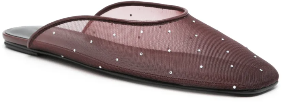 Magda Butrym Mule Flats Burgundy Rood