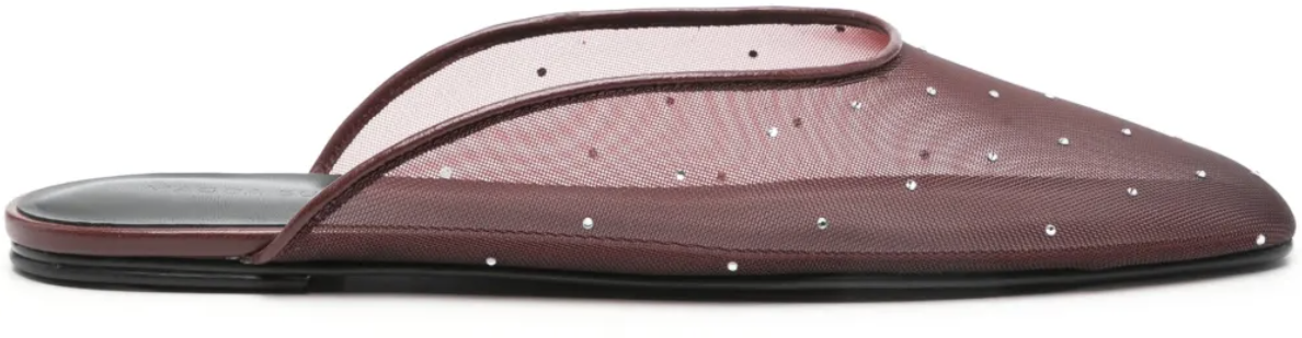 Magda Butrym Mule Flats Burgundy Rood