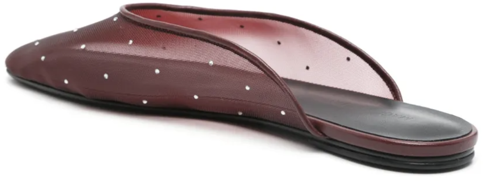 Magda Butrym Mule Flats Burgundy Rood