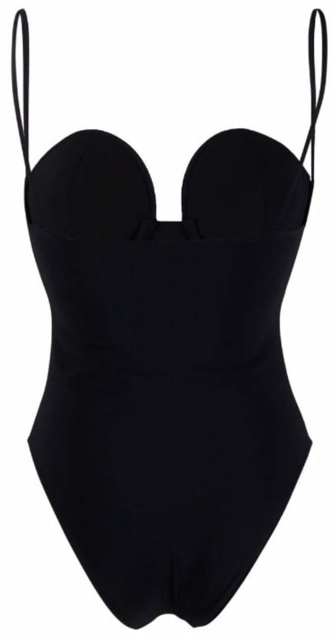 Magda Butrym Cups Swimsuit Black Zwart